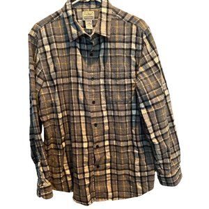 L.L. Bean Flannel Shirt, size Large - Regular, Slightly Fitted, Button down‎